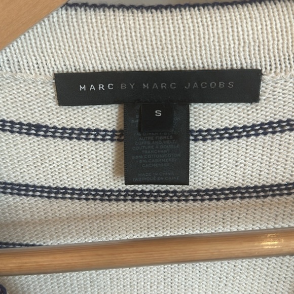 Marc by Marc Jacob’s blue striped cream, knit dress. - Picture 3 of 3